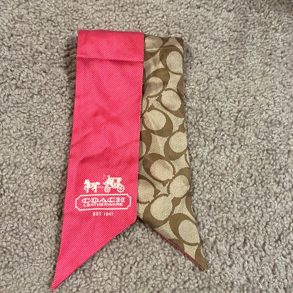 NWOT coach silk ponytail scarf